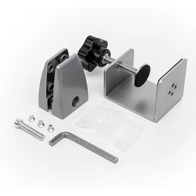 Protective Clip For Panels 0.32Cm To 2.54Cm Thick, Adjustable Desktop Divider Clamp, Aluminum Desktop Divider Clamp