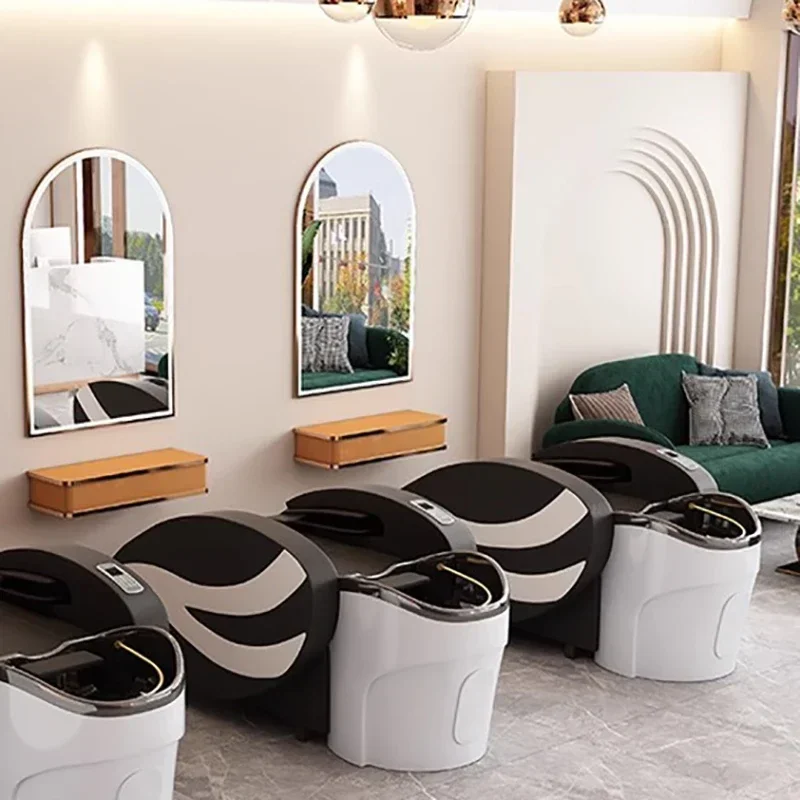 Inteligentny szampon krzesło Salon proste mycie włosów łóżko do masażu uroda Spa do golenia Sillas Peluqueria meble do włosów CY50XT