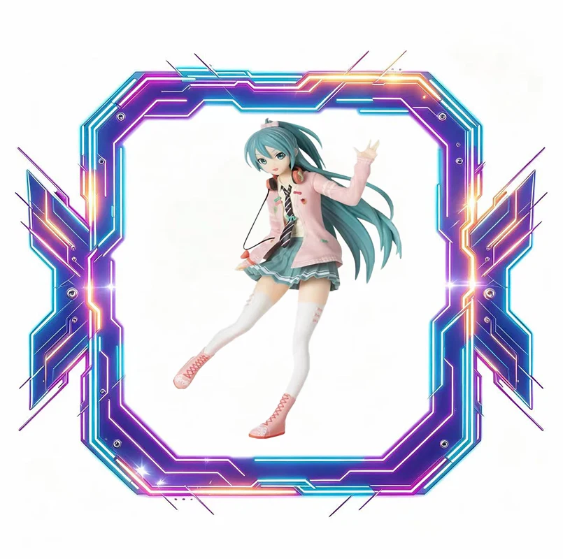 En stock SEGA SPM Hatsune Miku Project DIVA Arcade Future Tone Hatsune Miku Ribbon Girl PVC 23CM Figurines d'action Anime Modèle Jouet