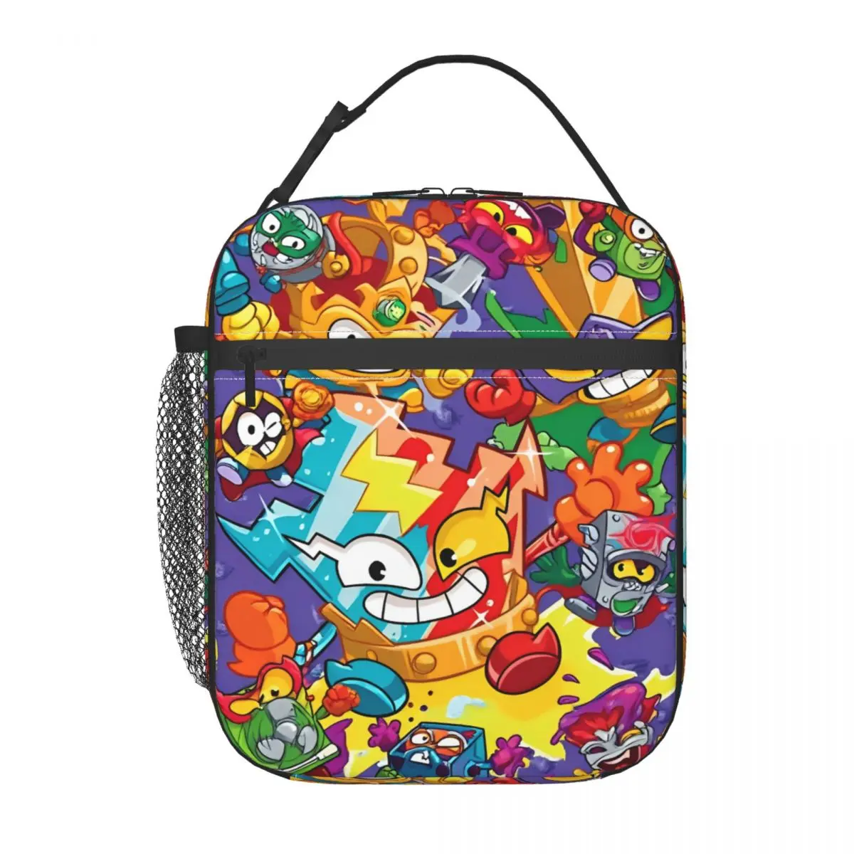 SuperThings الكرتون معزول الغداء حقيبة حقيبة حرارية قابلة لإعادة الاستخدام سوبر زينجز رياض الأطفال حقيبة محمولة علب الاغذية الغذاء حقائب اليد