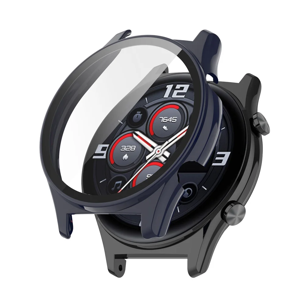 BEHUA Panzerglas+Hülle für Honor Watch 4 SmartWatch Rundum-Displayschutz Harte PC-Schutzhülle für Huawei Honor Watch4 Cover – Detail 6