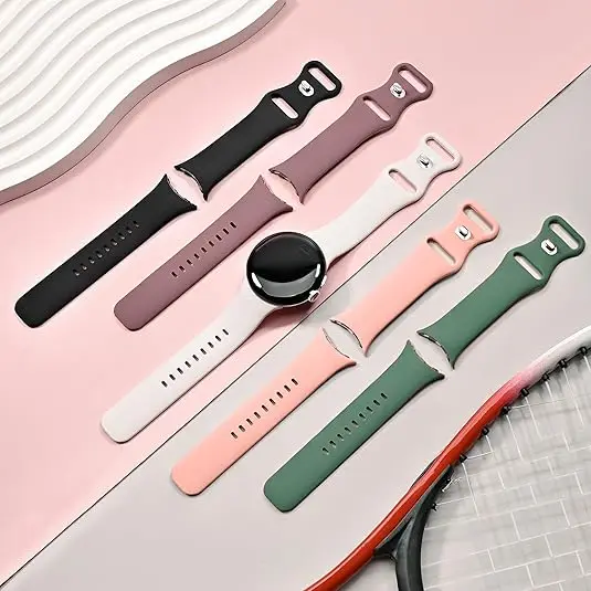 Strap for Google Pixel Watch 3 Bands 41mm 45mm/Pixel Watch 2 for Women Men Durable Silicone Strap for Google Pixel Watch 2 1