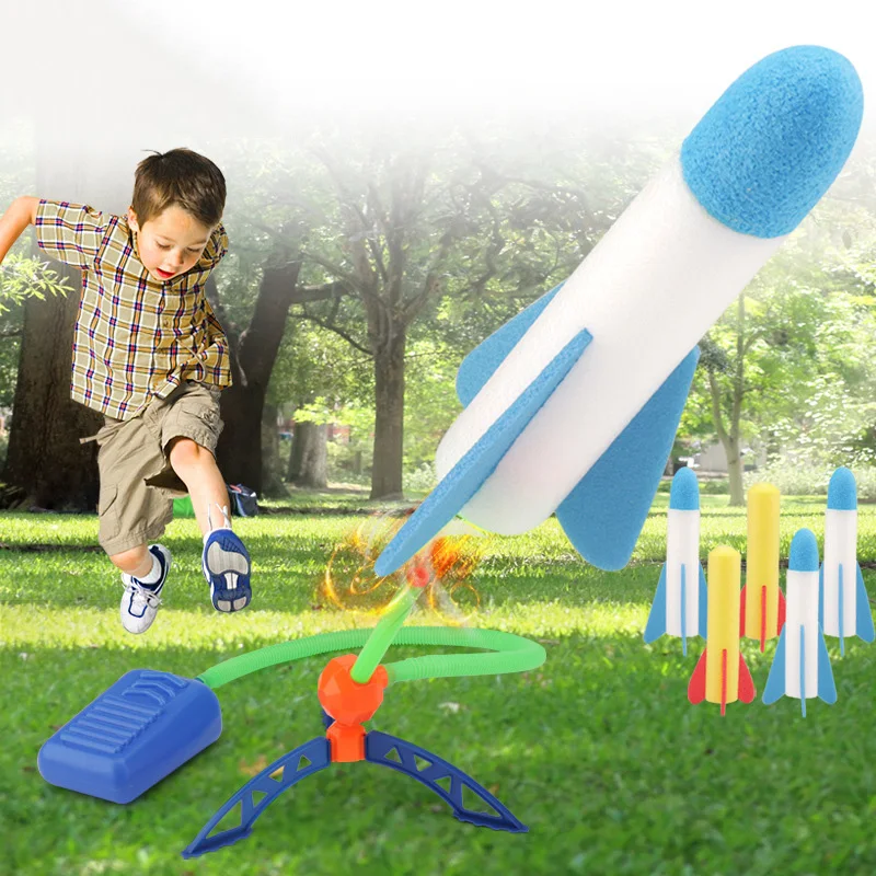 

Adjustable Stomp Rocket Launcher Toys Sport Game Kids Rocket Launcher Air Step Pump Power Rocket Outdoor Sport Toys For Children