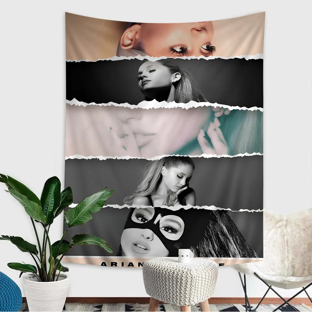 Singer Ariana-Grande Portrait Positions Hanging Bohemian Tapestry Bohemian Wall Tapestries Mandala Cheap Hippie Wall Hanging