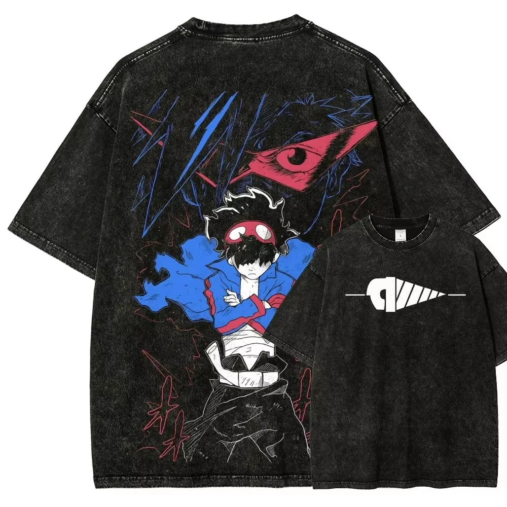 Tengen Toppa Gurren Lagann Anime T-shirt Men Women Cotton Printed Short Sleeve Washed Retro Streetwear Top Summer 2026 Hot Sale