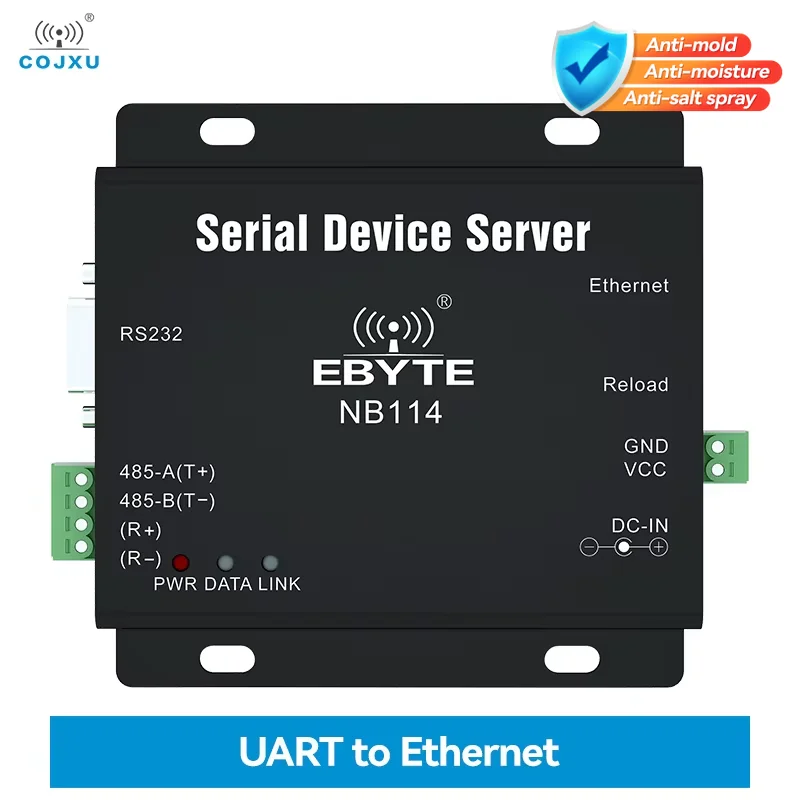 UART do Ethernet Serial Server RS485 RS422 RS232 RJ45 MQTT HTTP TCP RTU UDP PLC Cojxu NB114 Long Distance Modbus Gateway Modem
