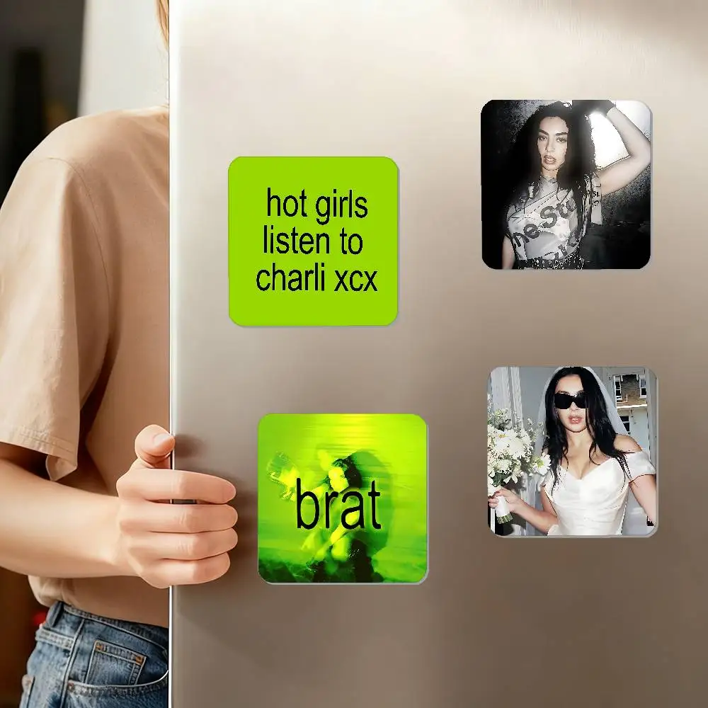 Singer C-Charli Xcx Refrigerator Magnet Square Stickers - Can Be Used To Personalize Home Decoration And Are Ideal Gifts.