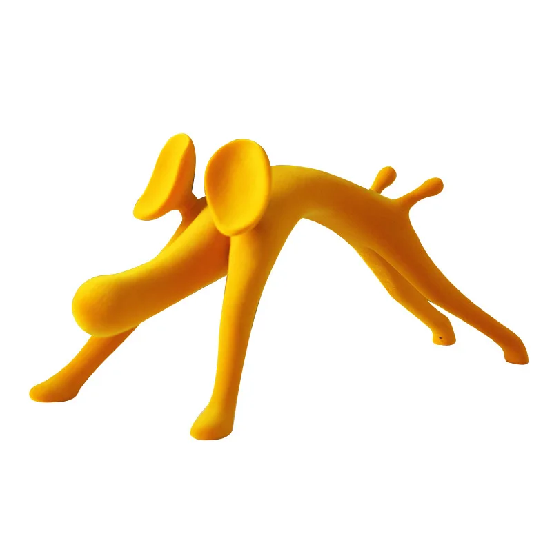 

Simple and modern model room Sales office TV cabinet Alien dog animal suede sculpture Home children's room ornament