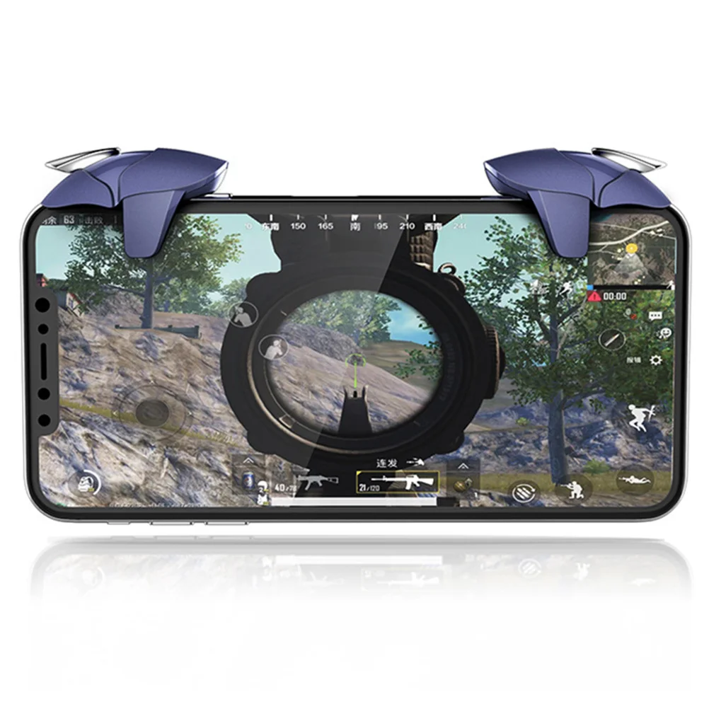 

Phone Game Controller Ergonomic Design Compact Mobile Joystick Grip Handle Gamepad Portable Compatible with Touch Screen