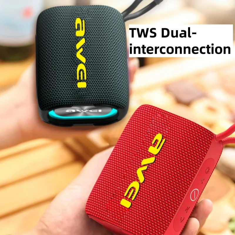 Hifi Portable Wireless Bluetooth Speaker TWS Outdoor Waterproof IPX7 Loudspeaker Bass Surround Music Playback Sound Box Y382