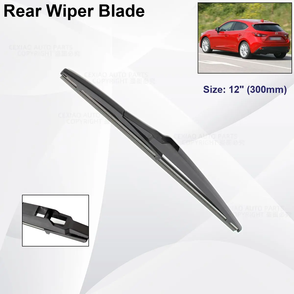 For Mazda 3 BM BN 2013-2018 Car Front Rear Wiper Blades Soft Rubber Windscreen Wipers Auto Windshield 24\