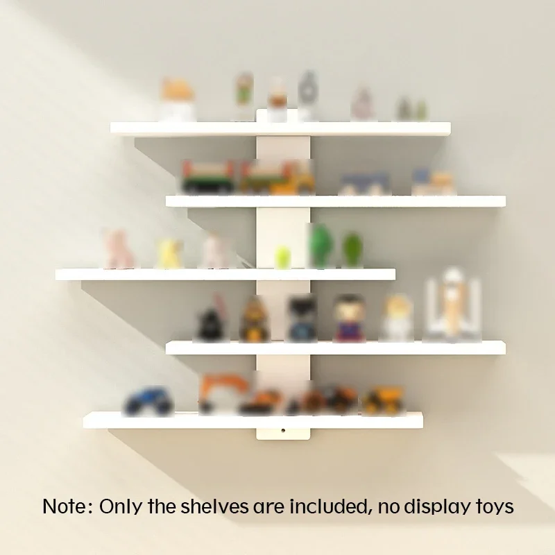 

5-Tier Adjustable Building Blocks Collectibles Modern Home Decor Wall-Mounted Display Shelf for Action Figures Blind Box Doll