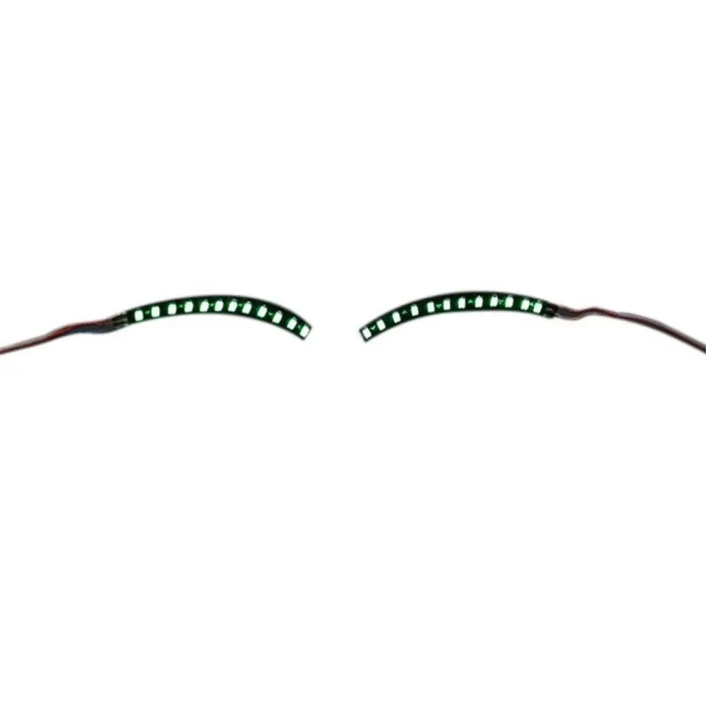 ขนตาปลอม LED สีสันสดใส ทำมือ กันน้ำ สร้างสรรค์สำหรับฮาโลวีน ติดเปลือกตาเรืองแสง ไฟนีออน แต่งหน้า