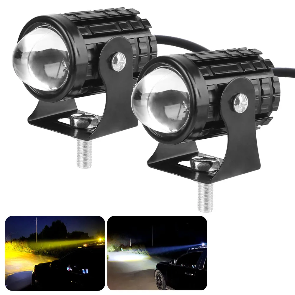 Work Lamp 8-80V 8-80V Explorers Headlight Spotlight Headlamp Dual Color Motorcycle LED Car Waterproof Fog Lamp Super Bright