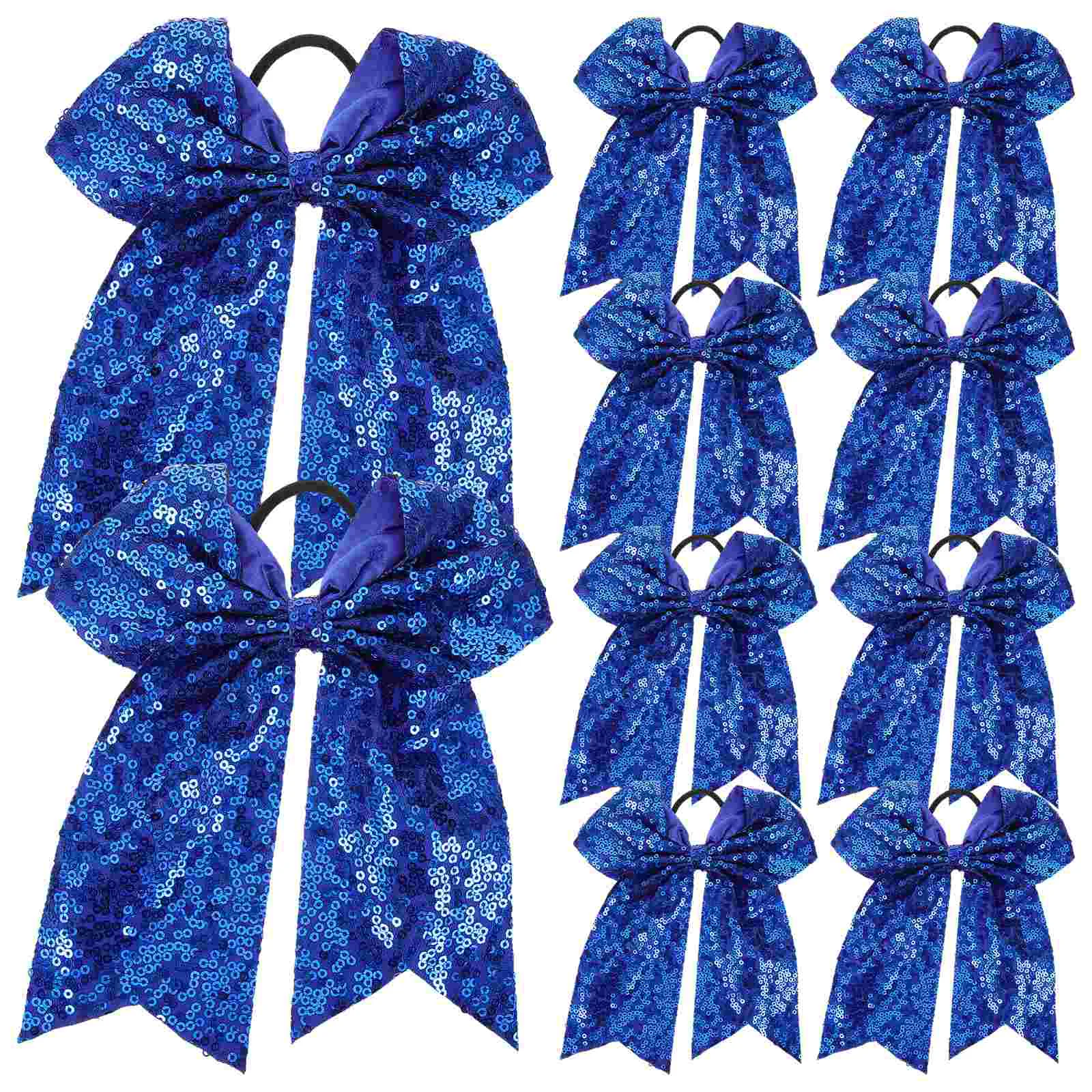 

10 Pcs Bows for Girls Hair Ties with Cheerleader Ribbon Ribbons Ring Cheerleading