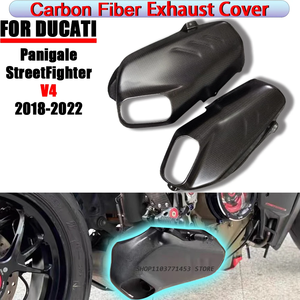 V4 2020-2022 Carbon Fiber Exhaust Side Panels Heat Cover For DUCATI PANIGALE V4 V4S V4R Streetfighter V4 Motorcycle Accessories