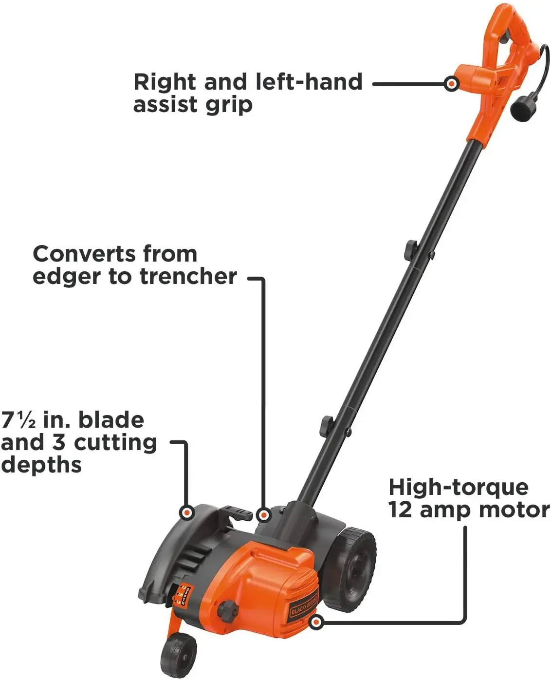 

12 Amp 2-in-1 Landscape Edger and Trencher, (LE760FF)