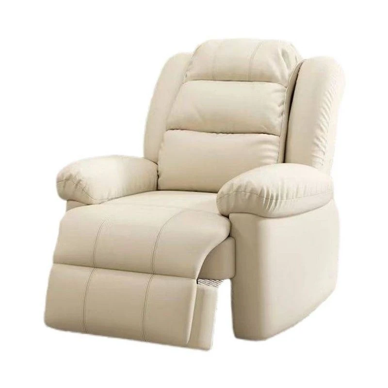 Single living room, lazy people can lie down, leather art electric multi-functional rotating massage rocking chair sofa