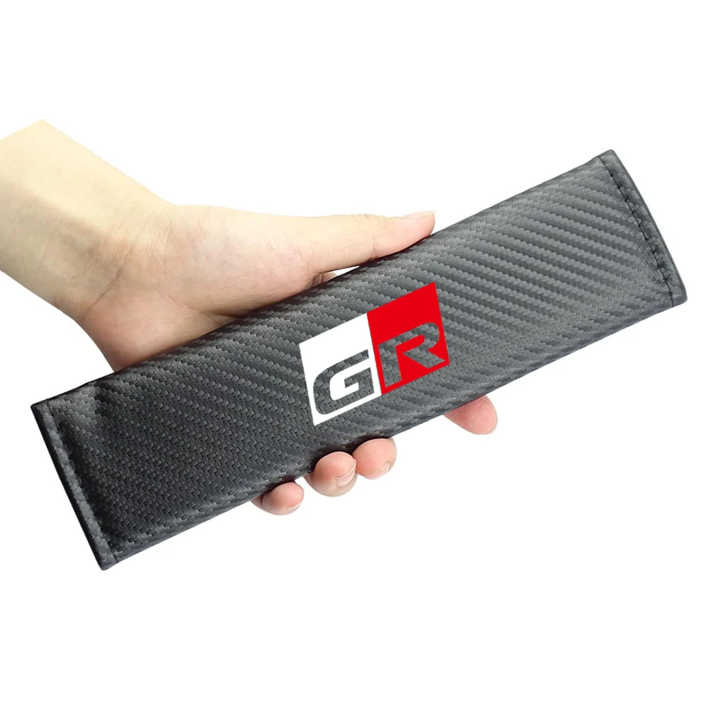 Car Seat Belt Cover Car Styling Carbon Fiber Car Seat Belt Cover Pads For Daihatsu Copen L880K Koepn Copen GR Sport Gazoo Racing