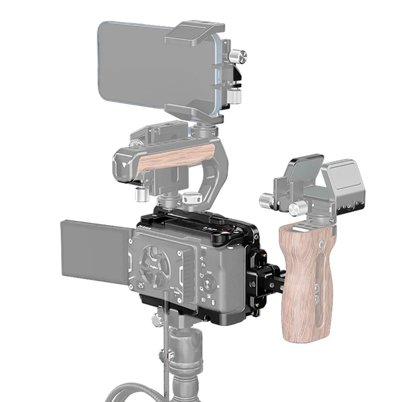 BNVN-Caja de cámara para Sony ZV-E10II jaula de cámara de segunda generación Micro-Single Vlog Shooting jaula de cámara de expansión en vivo