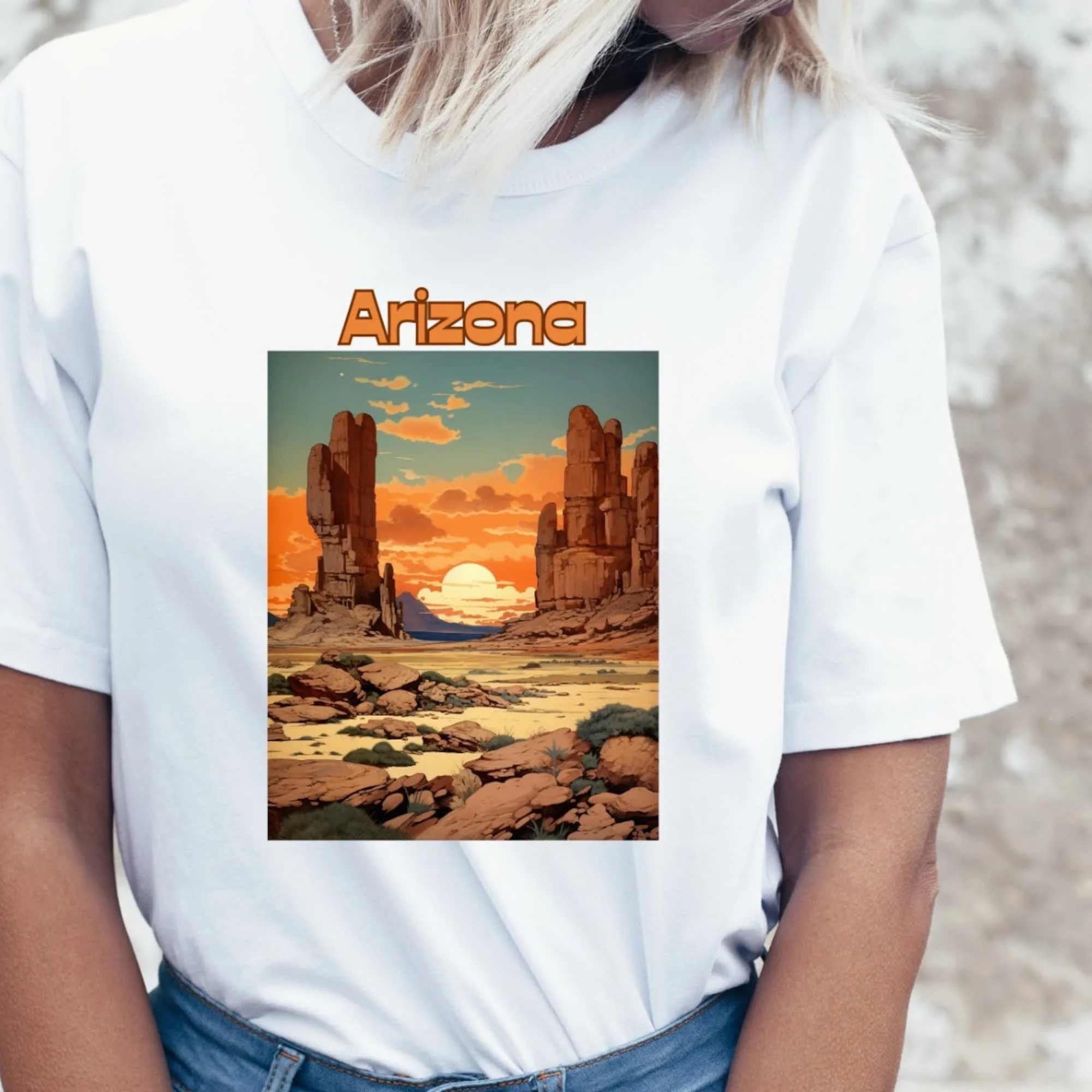 Az Rock Formations T Shirt Arizona Desert At Sunset Wild West Southwest Style Tee Vibes Landscapes Life