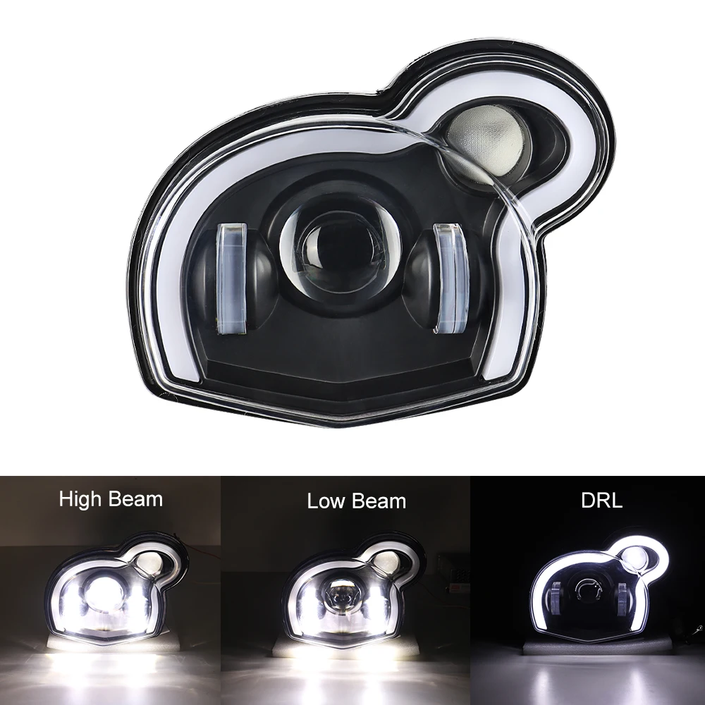 Faro LED moto con Hi-Low Beam DRL White Devil Eye per G650GS / Sertao R13 2011-2017 accessori