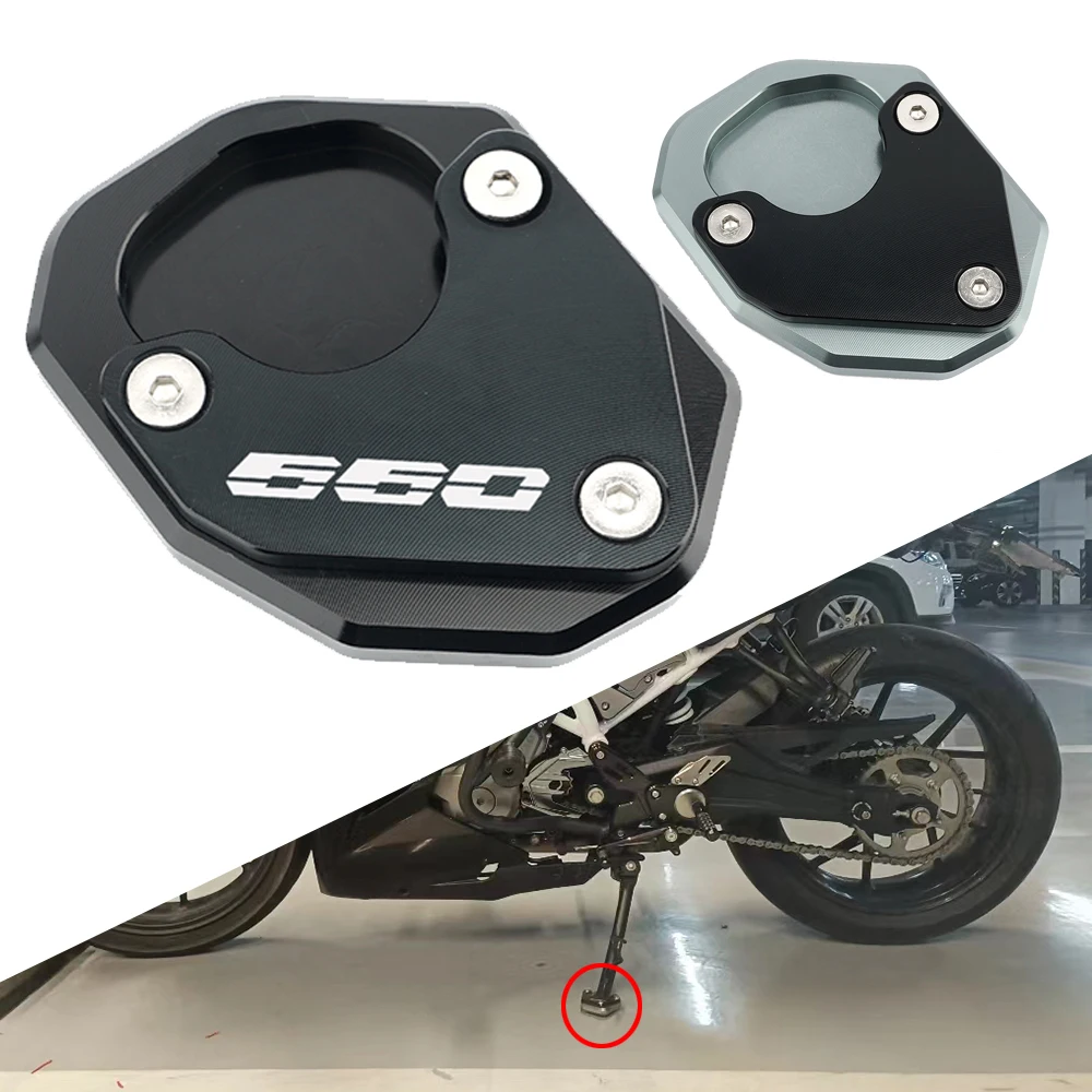 2026 Hochwertige Neue CNC-Vergrößerung für Triumph Trident 660 Motorradzubehör Seitenständer-Vergrößerungspad
