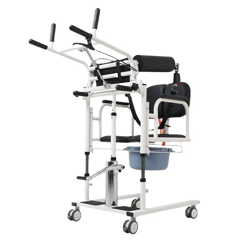 

Bedridden elderly lift machine nursing assistant hydraulic lift chair toilet chair