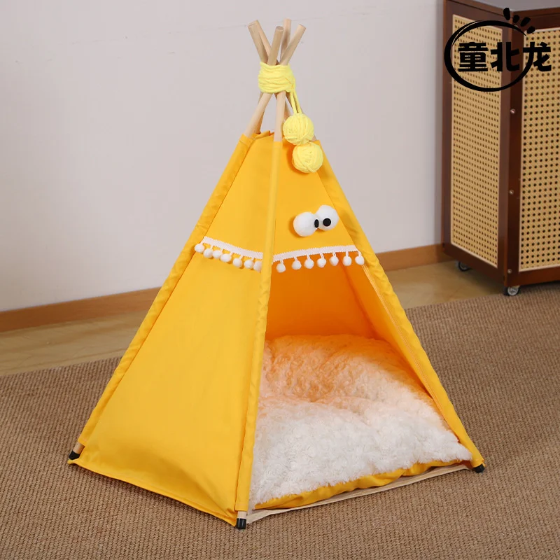 

Палатка для кошек и собак, съемная, моющаяся, для маленьких домашних животных, для дома и улицы, уютная кровать для кошек и собак, гостиная, спальня, подарок на четыре сезона