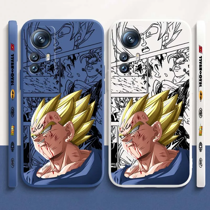 

Cartoon Super Saiyan Portrait For Xiaomi Mi 17 15 14 13 13T 12 12T 12S 11i 11X Lite Pro Ultra 5G Liquid Left Rope Phone Case