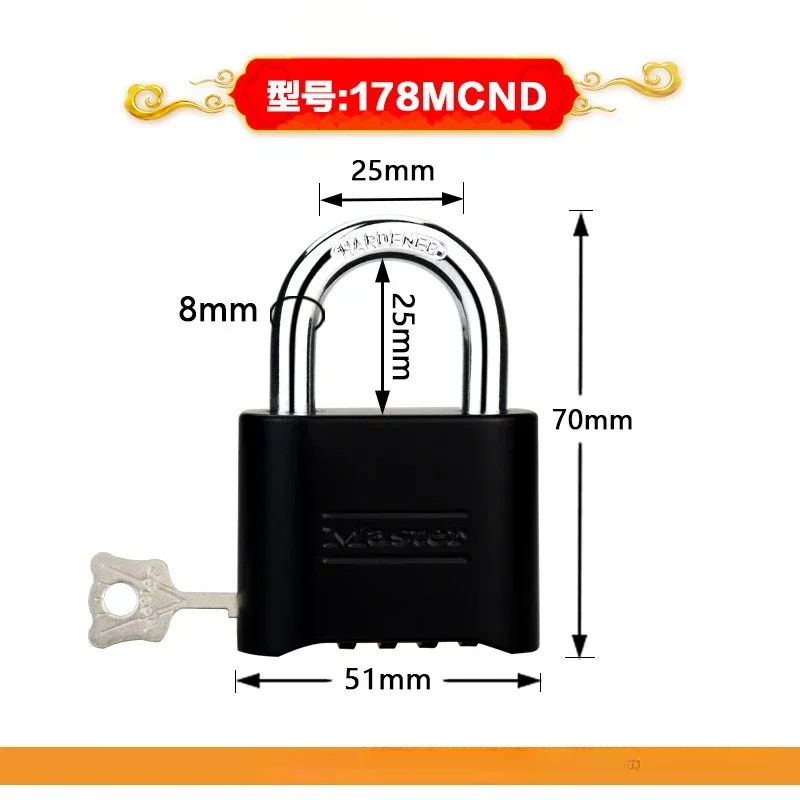 Imagem -04 - Combinação Password Lock Número de Dígitos Adequado para Interior e Exterior Porta Cerca Cadeado Resistente Code Locks