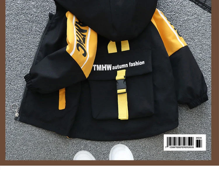 2-12 Jahre Freizeitjacke Baby Jungen Kleidung Neue Mode Frühling Kinder Buchstaben Mantel Für Mädchen Niedlich 2025, Herbst Kinder Oberbekleidung – Detail 3