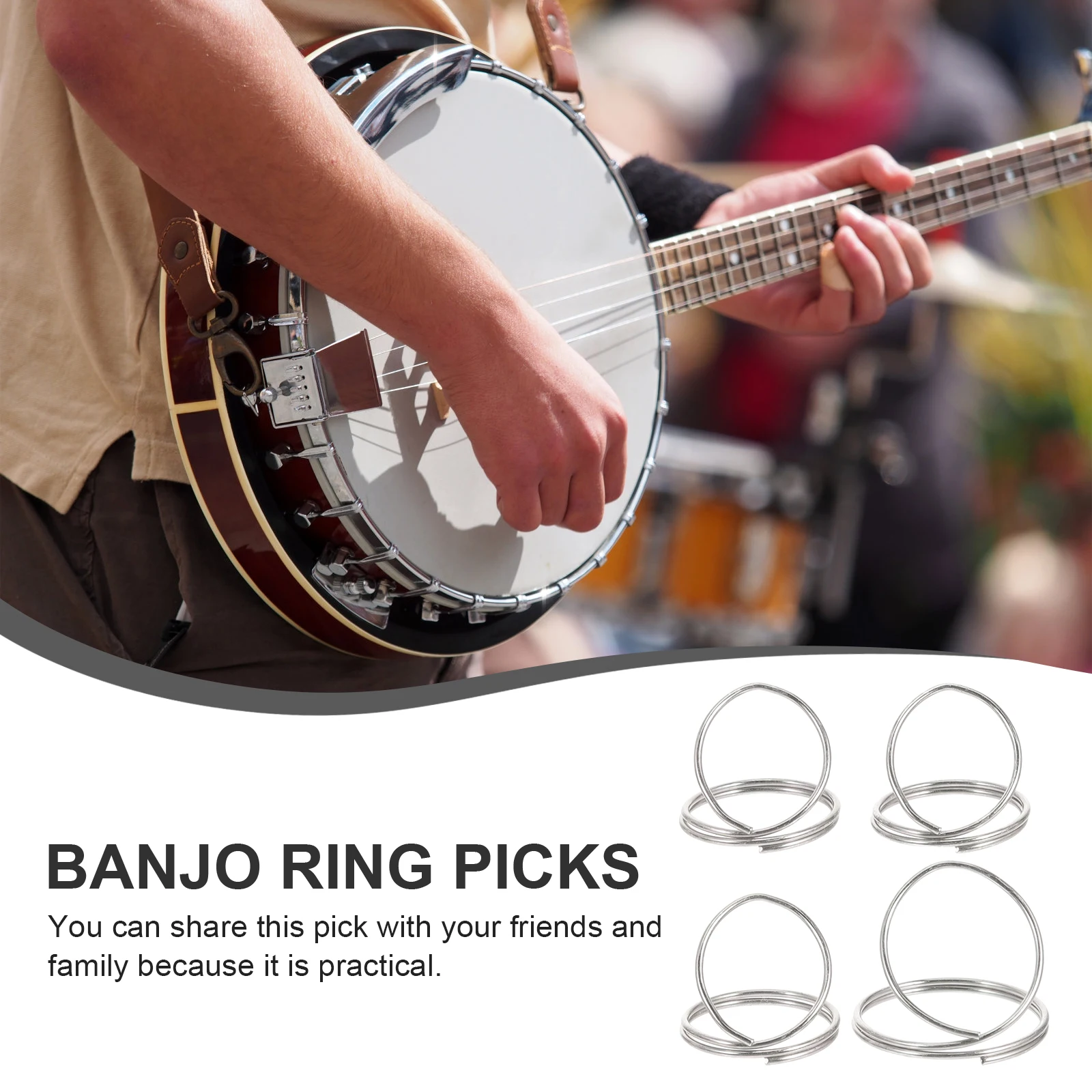 

Finger Pick Set Acoustic Guitar Picks Bass Metal Plectrum Banjo Novelty Mandolin