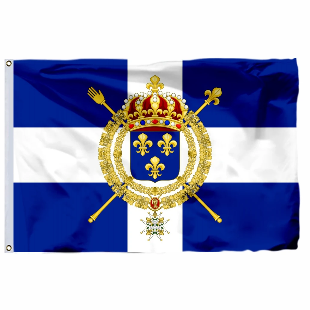 France Naval Kingdom (Civil Ensign) Flag 90x150cm 3x5ft 100D Polyester Double Stitch 21x14cmed High Quality Banner