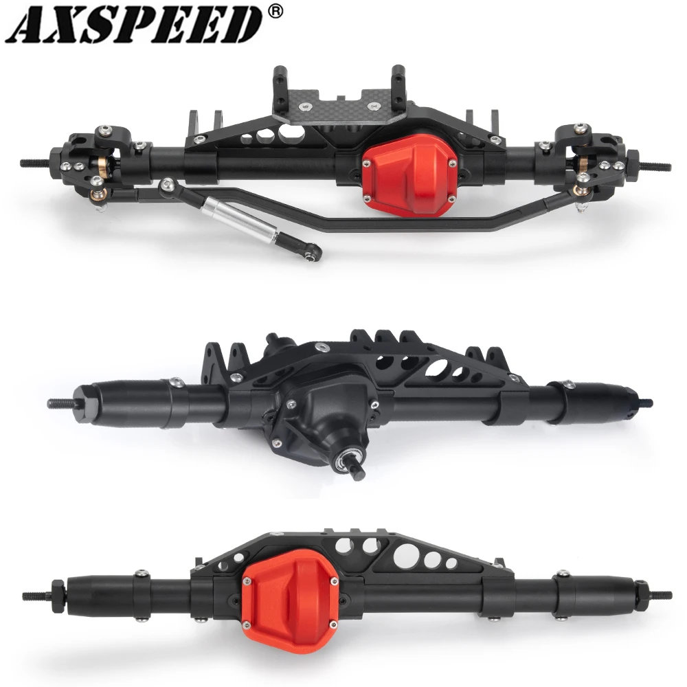 AXSPEED CNC Aluminum Front Middle Rear Complete Axle for 1/10 Axial Wraith 90018 90053 90048 RR10 RC Crawler Car Upgrade Parts