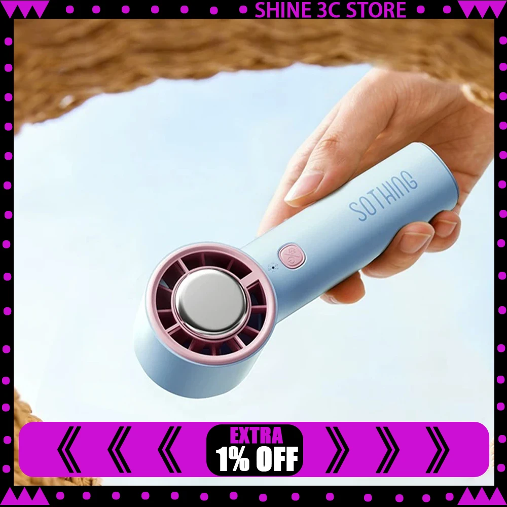 Sothing Refrigeration Hand-Held Small Fan Cooling By Refrigeration And Ice Compress Handheld Fan Long-Endurance Light Weight
