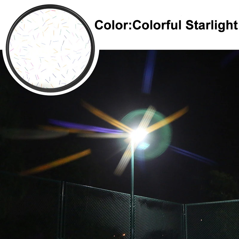 Walkingway Streak Filters Blue Rainbow Colorful Star Line Streak Flare lens Filter 49 52 55 58 62 67 72 77 82MM Camera Filter