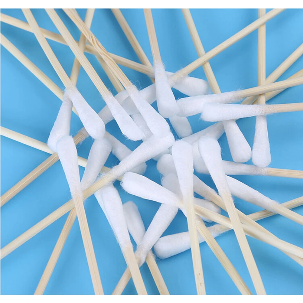 

200pcs Cotton Swabs Wooden Stick Hygienic Travel Size Clean Durable Safe Double Head Absorbent