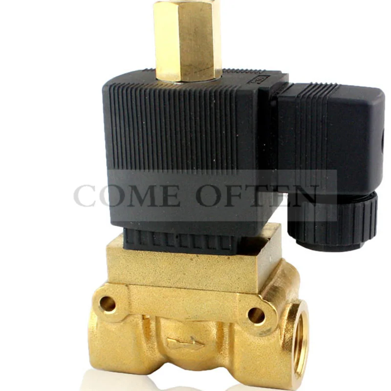 30bar High Pressure High Temperature Solenoid Valve G1/4 G3/8 G1/2  24VDC Orifice 13mm Normally Open Pilot brass valve 52310