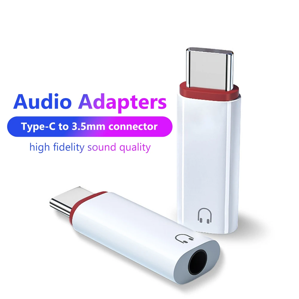 Type C to 3.5mm Jack Adapter USB-C to 3.5mm AUX Audio Converter Headphone Connector for Huawei Xiaomi Samsung Android Phones
