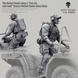 1/35 Resin kits Modern American Navy Seal Commando Resin Soldier Driver Self-assembled A-037