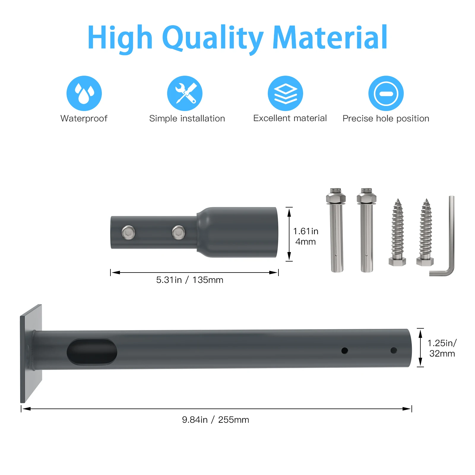 EDUP Starlink Roof Mount Vertical Starlink Mounting Kit for Starlink Internet Kit Long Wall Mount Compatible with StarLink V2