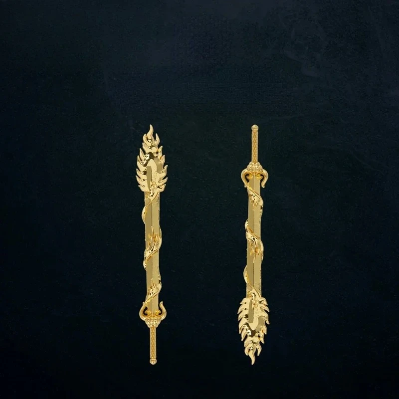 1pc Zinc alloy Flame Sword Buddhist temple supplies Temple Sacrifice Worship Buddha Feng Shui Accessories Home desktop decor