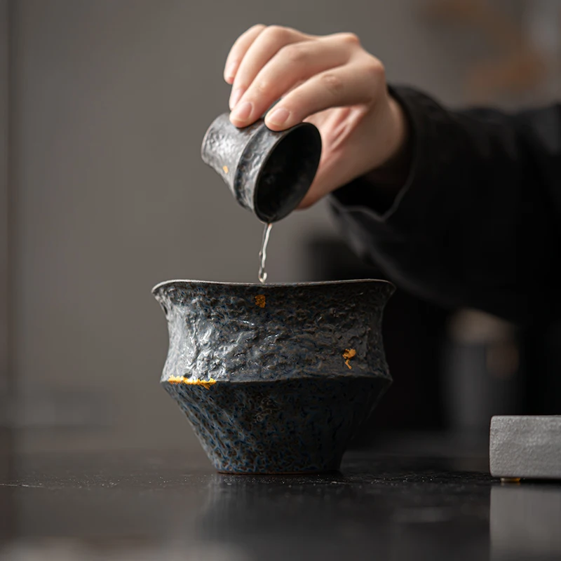 Old Rock Clay Pottery Jian Shui Tea Wash Retro Simple Residue Jar Washing Cup Washing Kungfu Ceremony Accessories