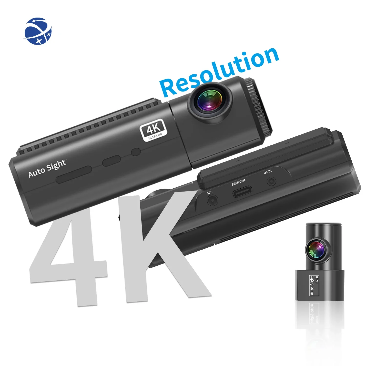 

AutoSight Car Dash Cam Dual Lens 4K Wifi Super Night Vision 24h Build-in Parking GPS Tracking Starvis 2 Front and Rear Dash Cam