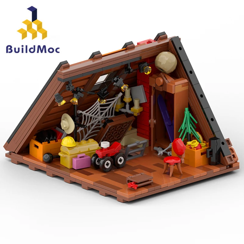 

Buildmoc Ideas, набор строительных блоков целостности кабины, чердака, MOC, наборы строительных блоков, игрушки для детей, рождественские подарки, игрушки, 544 шт. кирпичей