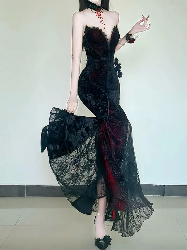 ensemble-gothique-chic-cardigan-ouvert-et-top-tube-amincissant-–-tenue-d'Ete-sexy-pour-filles-tendance