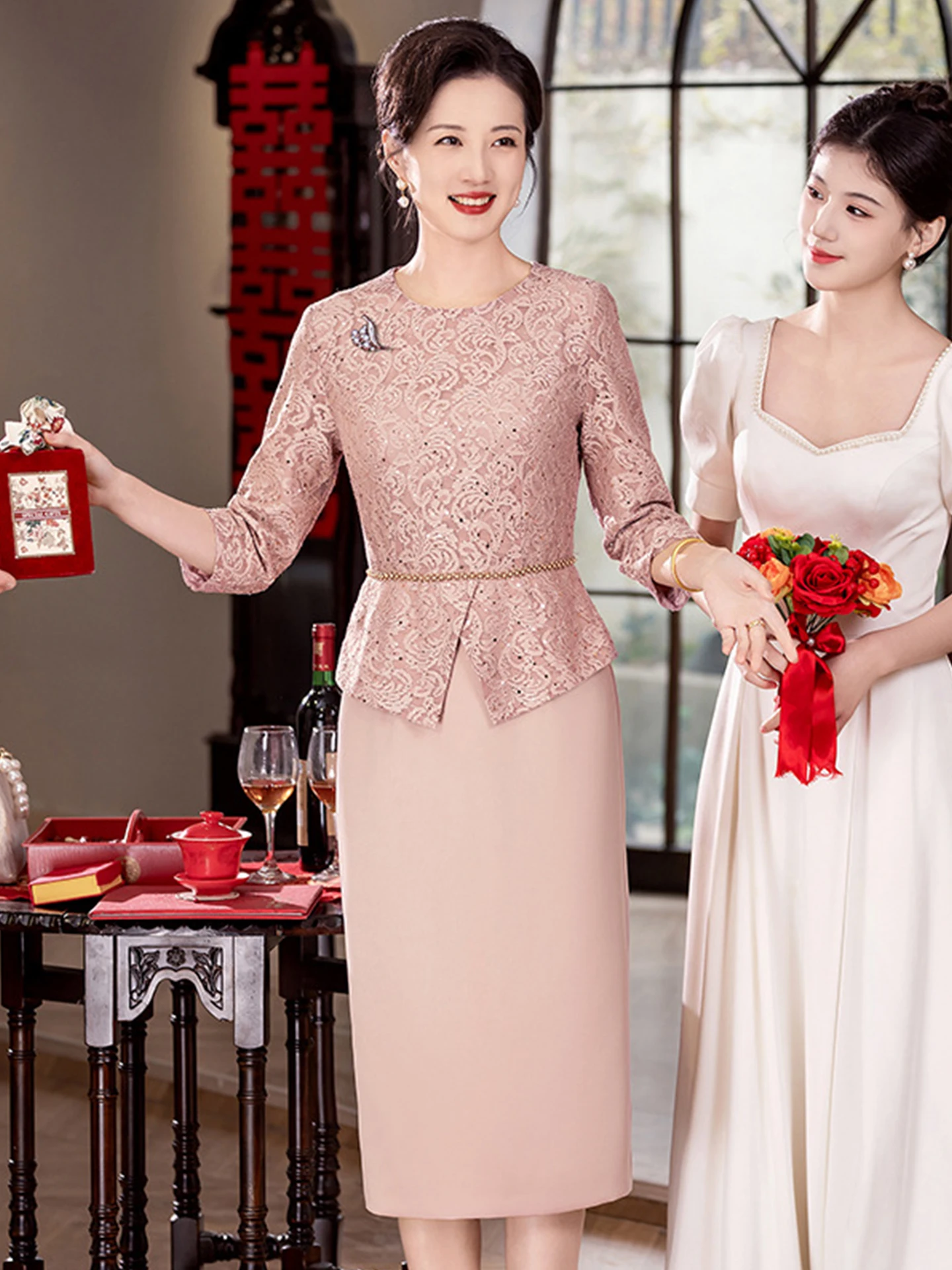 

Улучшенное платье XinHuiOrange для весны/лета: юбка А-силуэта с высокой талией, коротким рукавом, молнией, элегантное свадебное платье