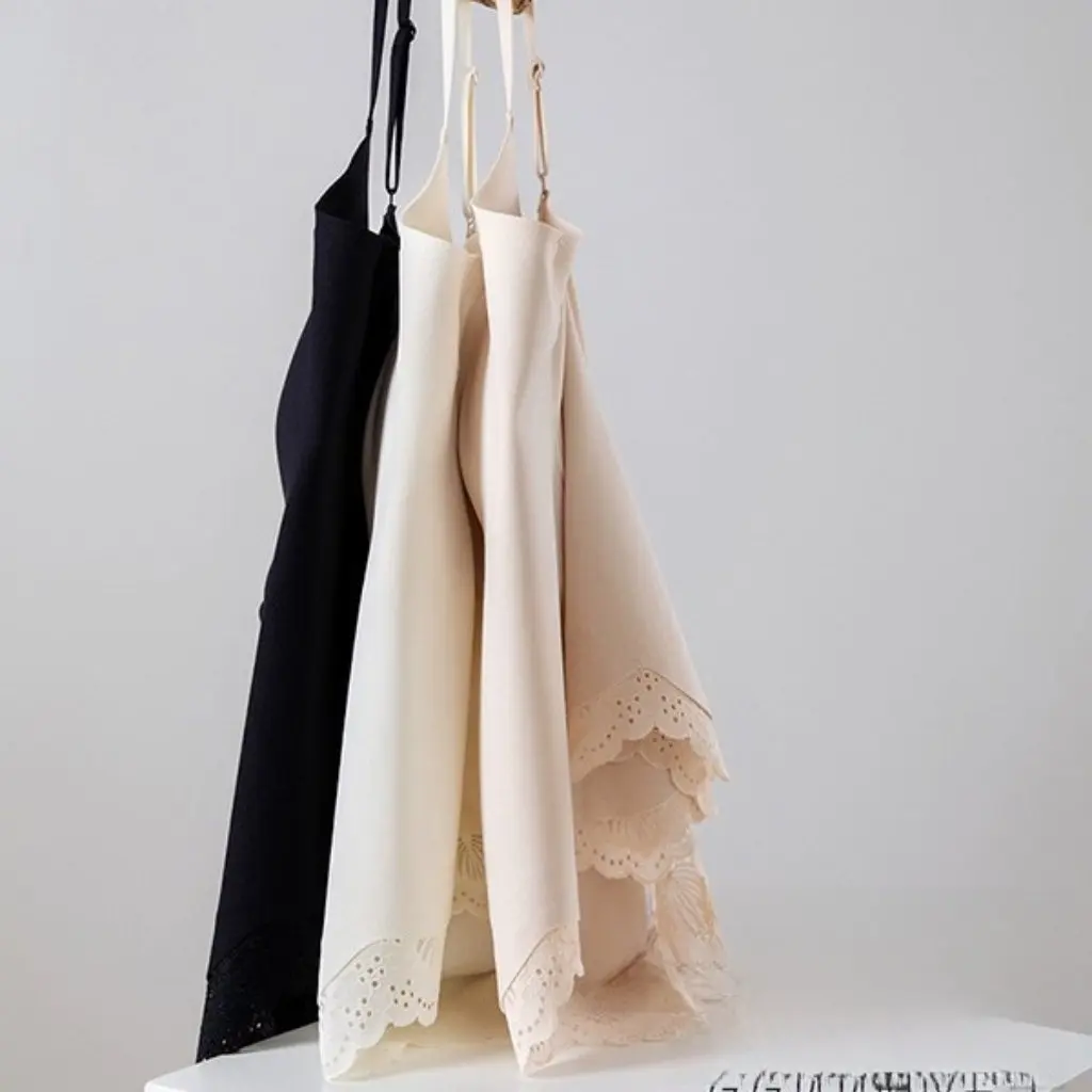 

Женский волнистый кружевной топ-бретелька с подушечками для груди, универсальная чашка сзади, красивый ледяной шелк, большой размер, летняя майка