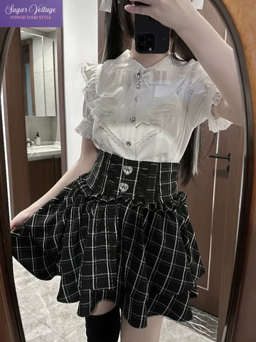 Юбка CHUJIE однотонная полиэстер